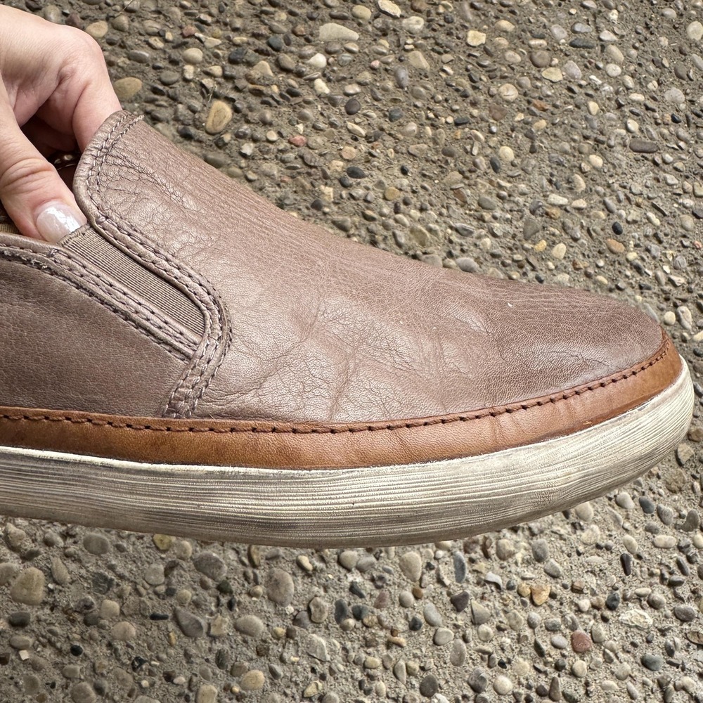 Frye Gavin Slip On Shoes Mens Size 11.5 Brown Leather Casual Loafers Sneakers - Picture 5 of 14